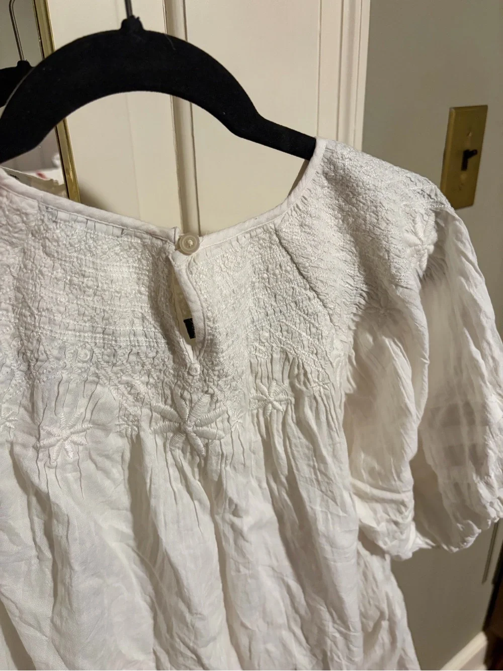 Madewell Embroidered Smock Top